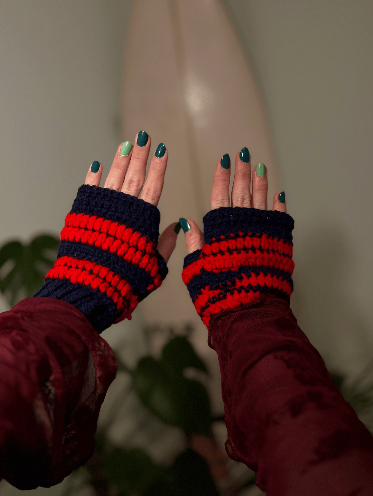 Winter Warmer Duo: Fingerless Gloves & Ankle Warmers