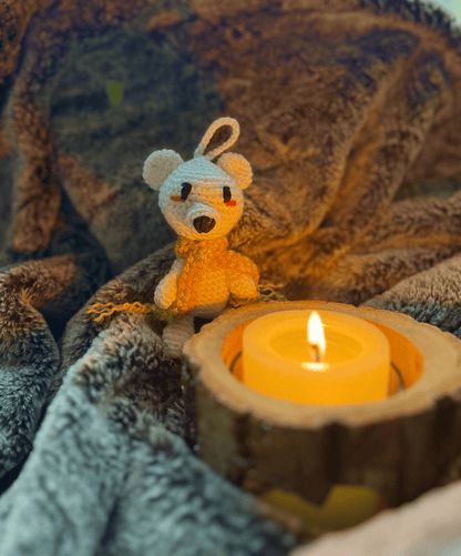 Scarfed Polar Bear Keychain