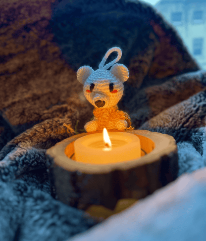 Scarfed Polar Bear Keychain