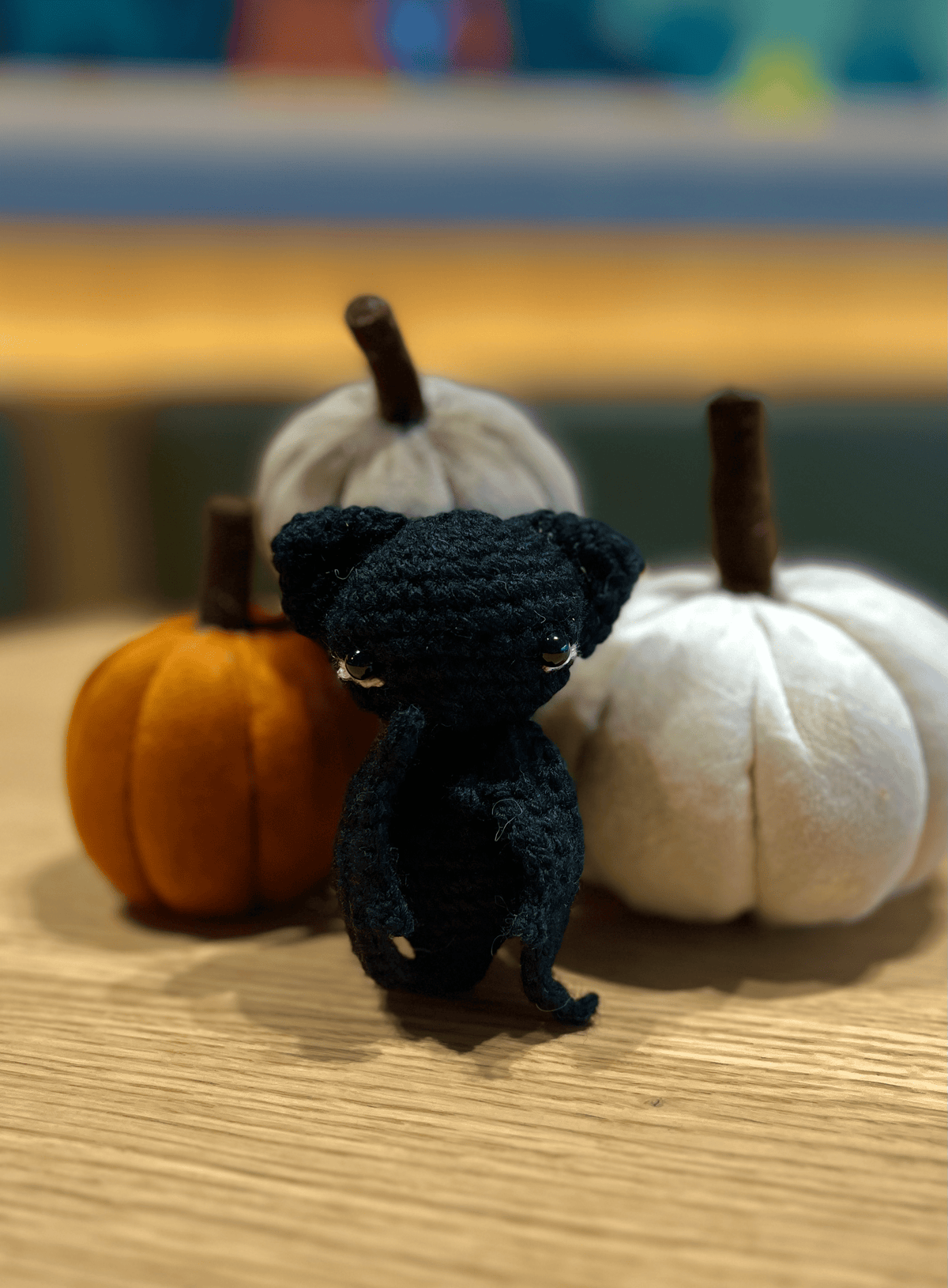 Cute handmade crochet bat keychain Halloween accessory bat amigurumi spooky bag charm gothic crochet accessory UK