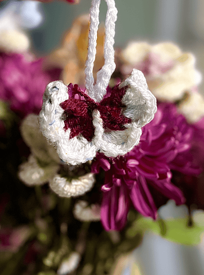 Handmade Crochet Butterfly Keychain Cute Butterfly Keyring Crochet Bag Charm Cottagecore Nature Inspired Accessory UK