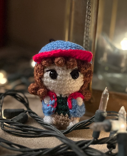 Dustin Henderson inspired handmade crochet character decoration
