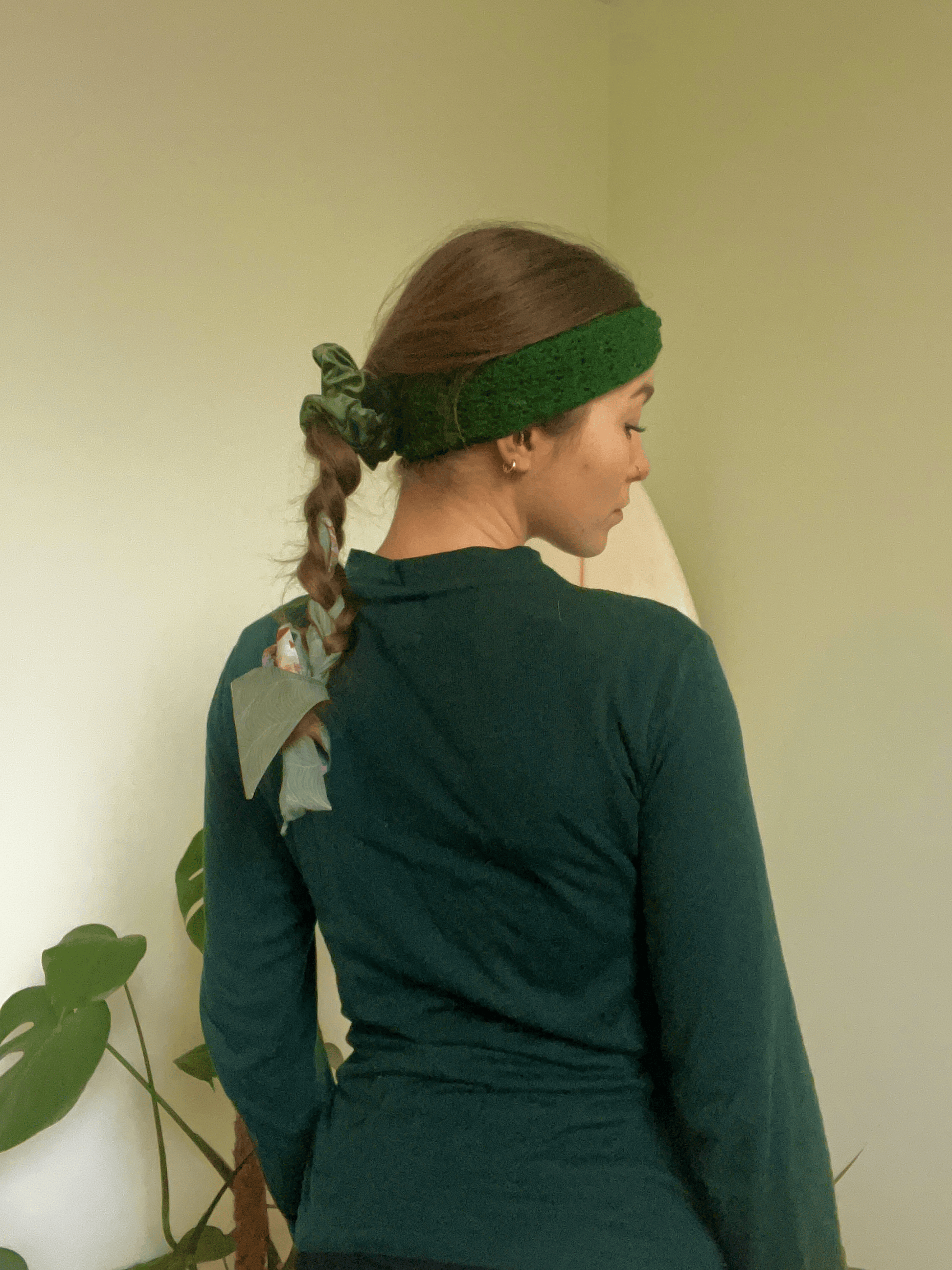 Slim handmade crochet headwarmer and minimalist winter headband, chic crochet headwear and lightweight autumn accessory