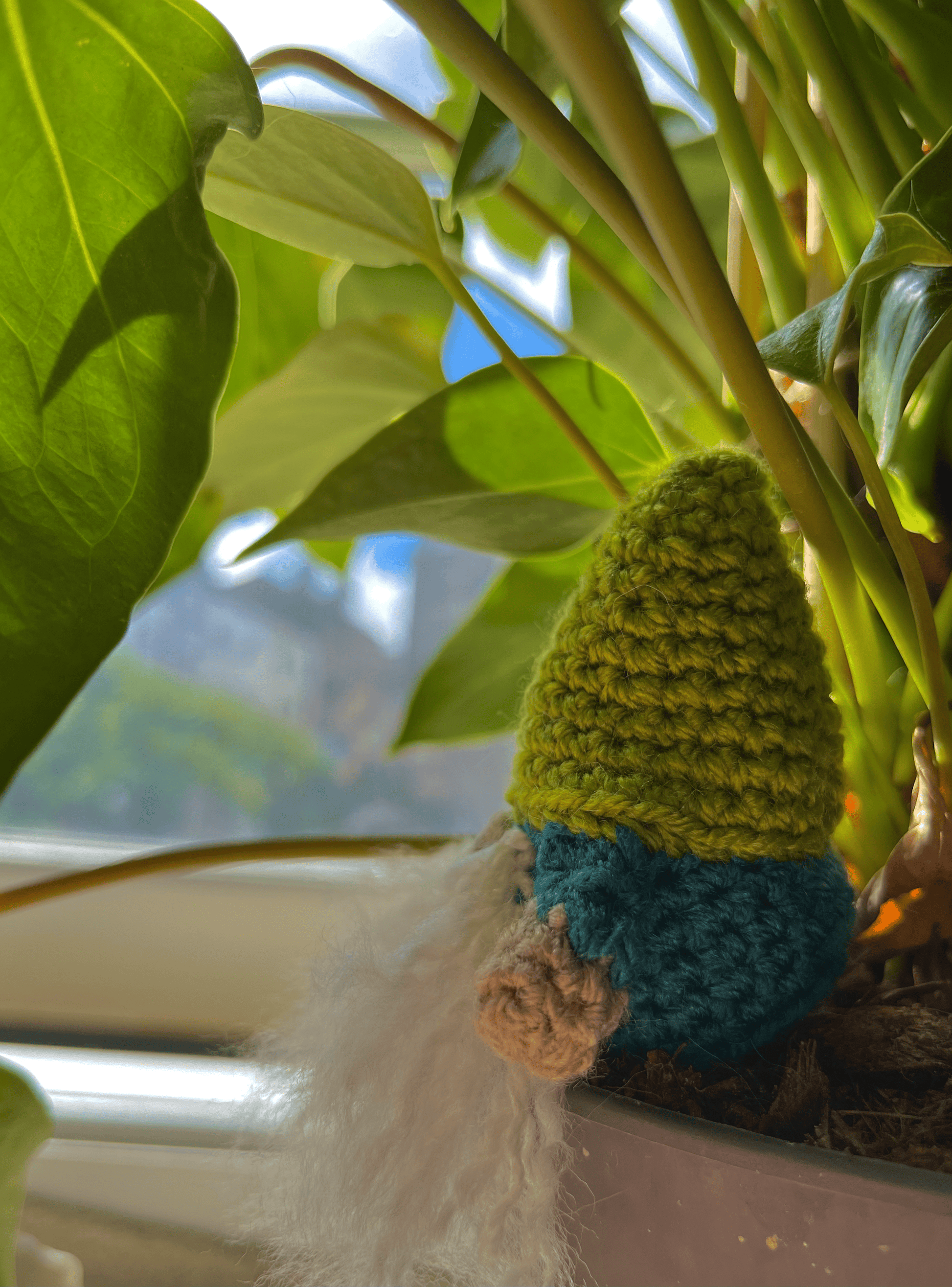 Handmade crochet gnome keychain male and female gonk bag charm whimsical cottagecore crochet accessory UK