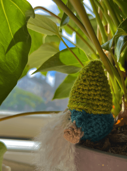 Handmade crochet gnome keychain male and female gonk bag charm whimsical cottagecore crochet accessory UK