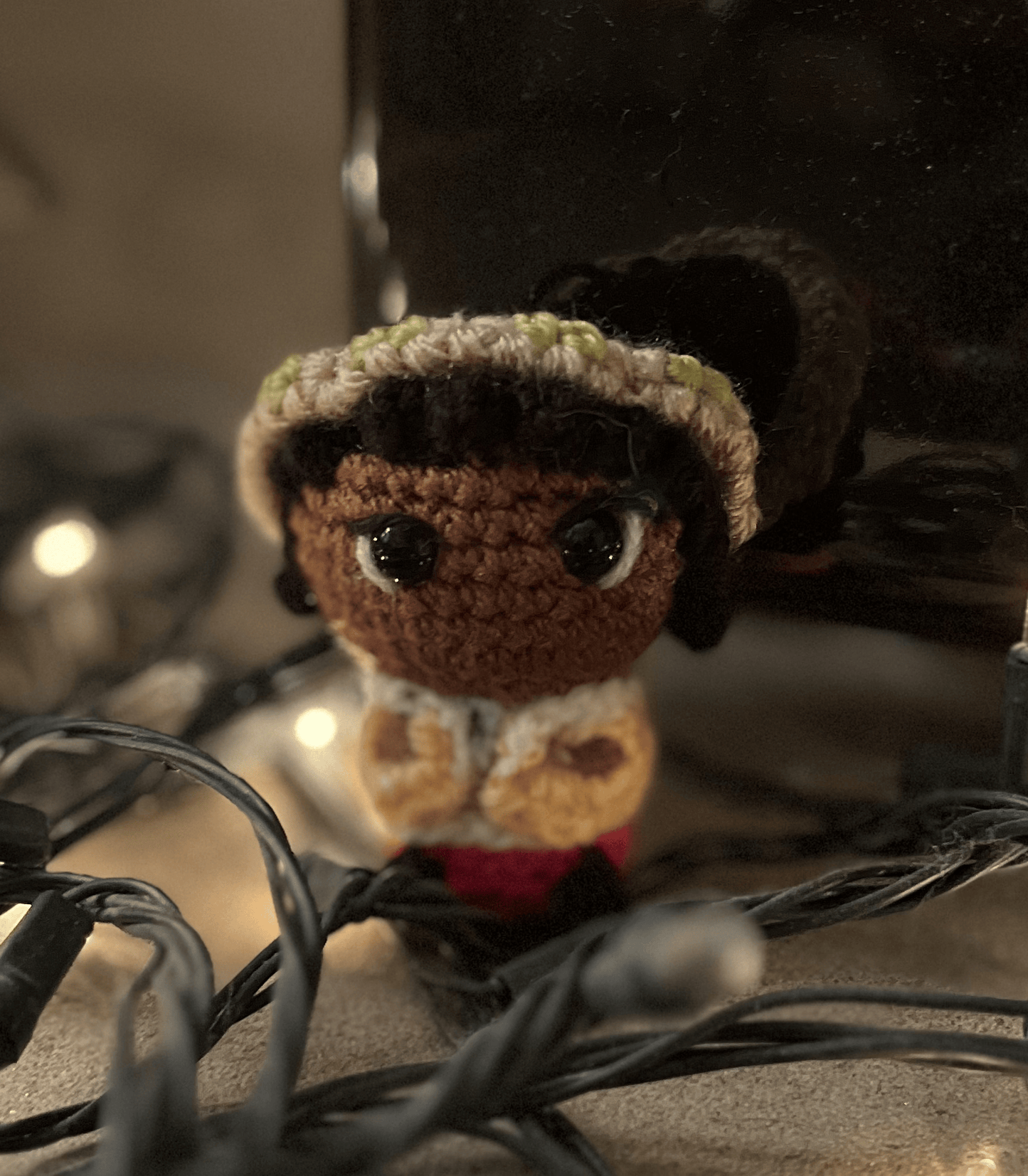Lucas Sinclair inspired crochet Stranger Things display character