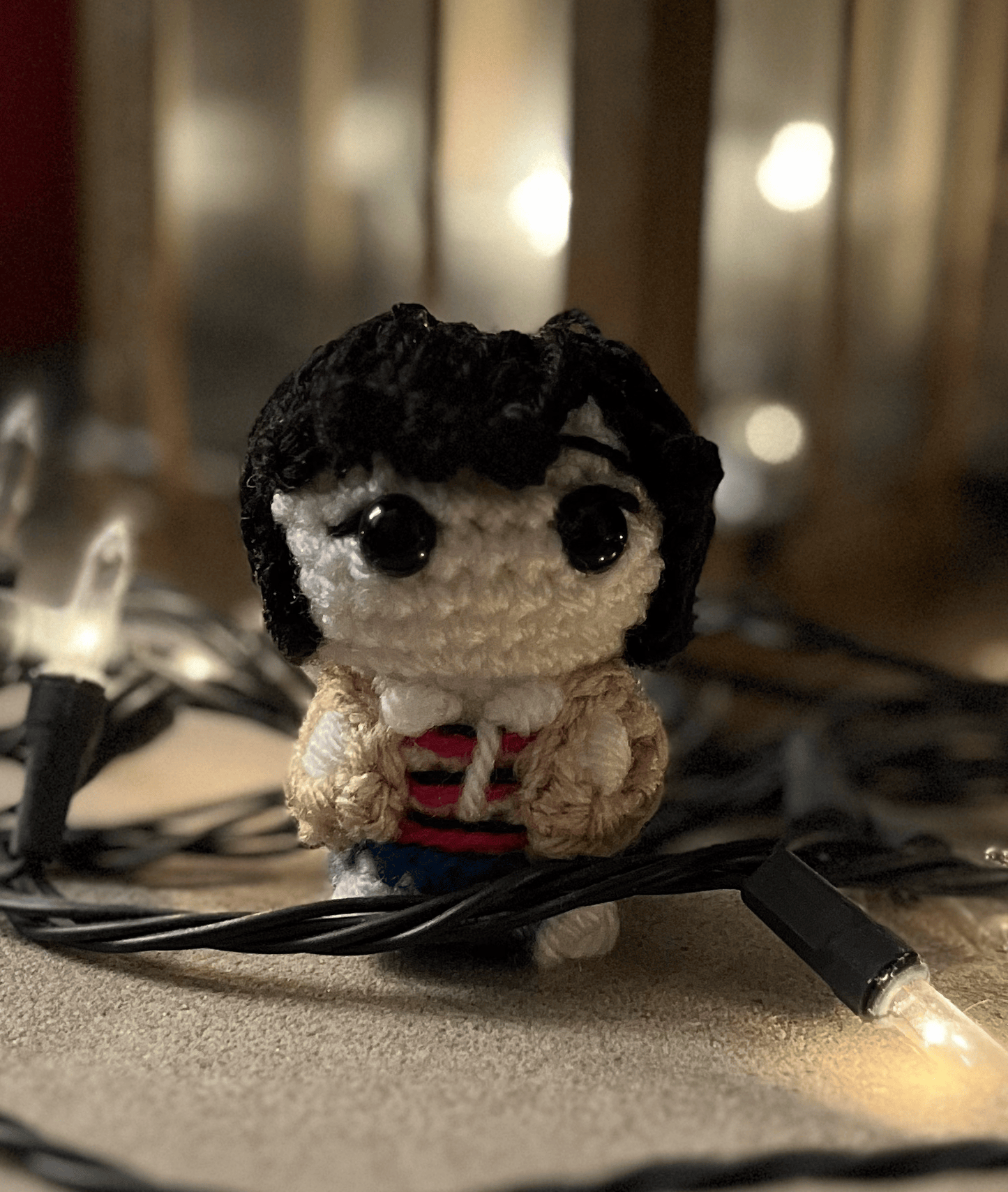 Mike Wheeler inspired crochet character from handmade Stranger Things collection