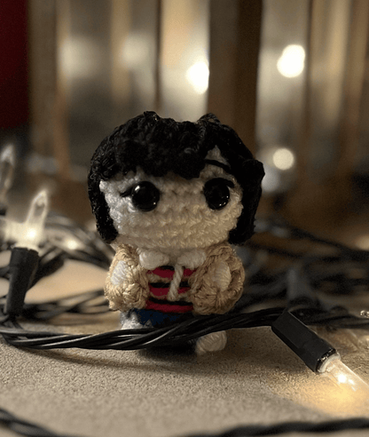 Mike Wheeler inspired crochet character from handmade Stranger Things collection