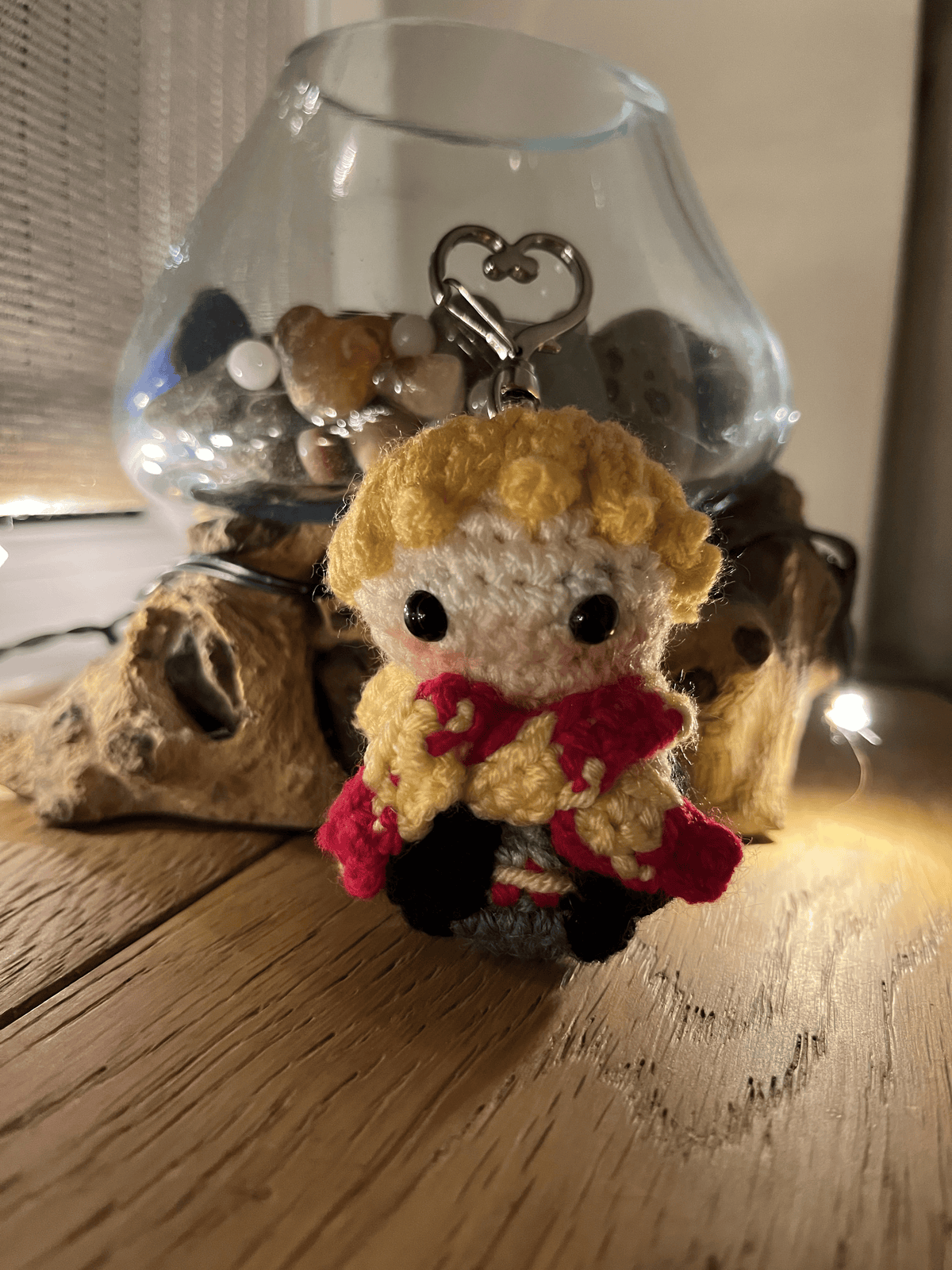 Ron Weasley inspired crochet keyring and handmade wizard character charm