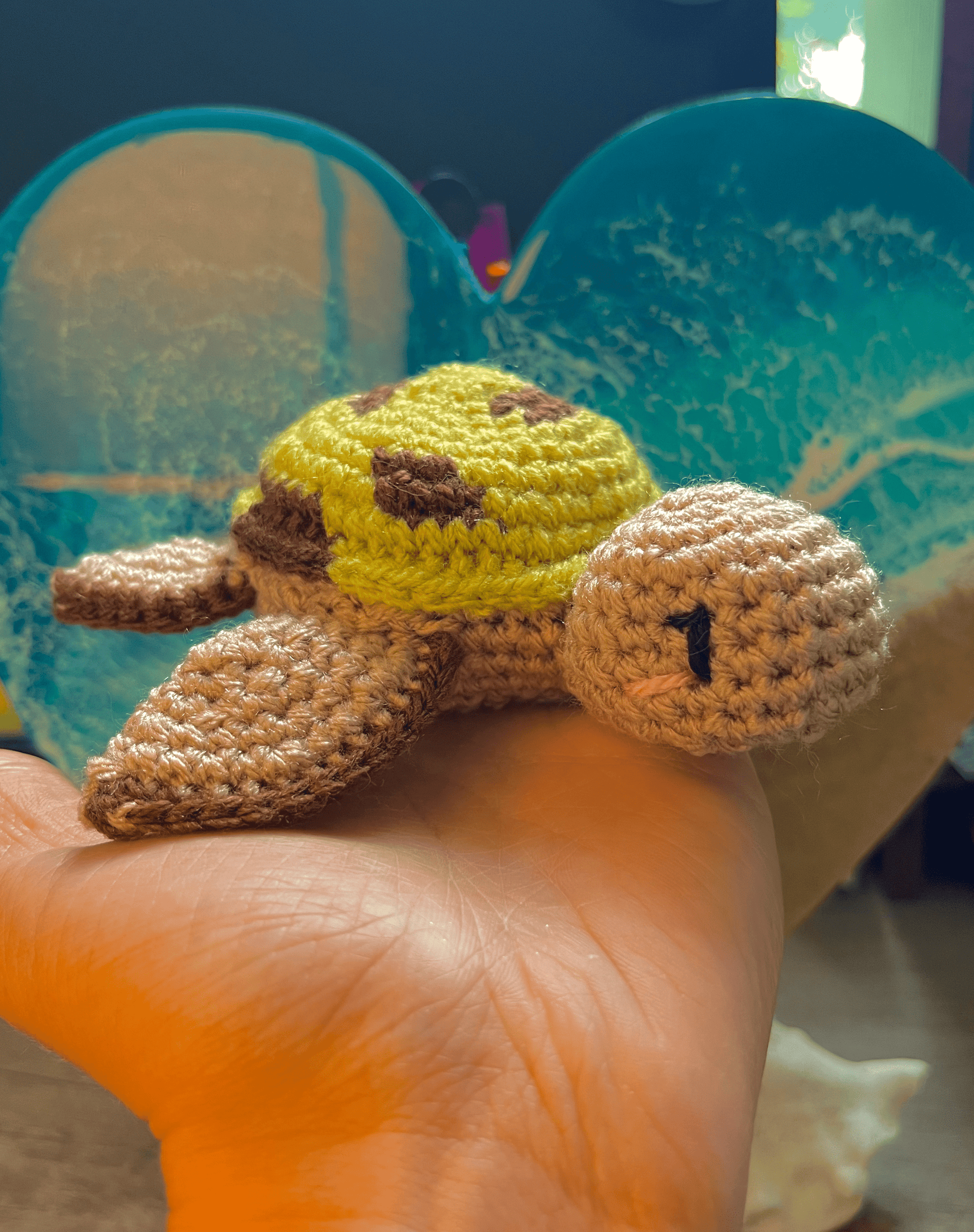 Handmade crochet sea turtle plush amigurumi turtle crochet sea animal ocean animal handmade toy UK