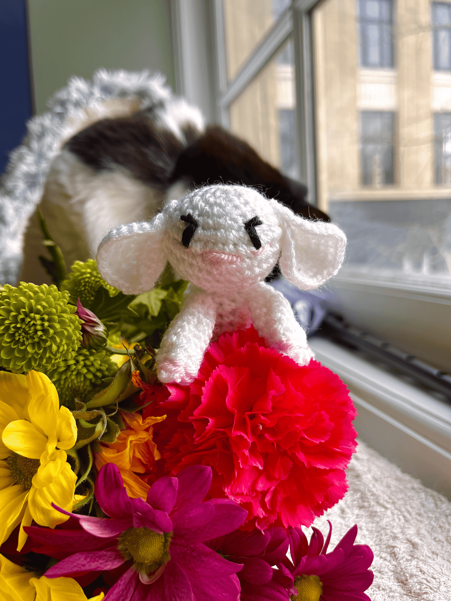 Handmade Crochet Easter Lamb Spring Amigurumi Plush Easter Crochet Decoration Handmade Animal Gift UK