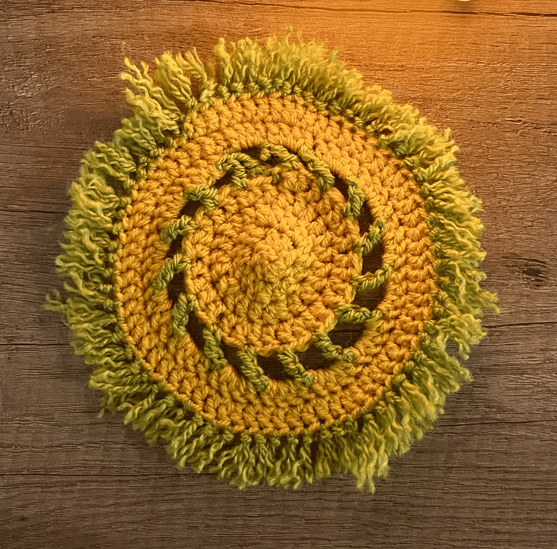 Handmade Crochet Coaster with Frills Cottagecore Mug Coaster Crochet Home Decor Boho Home Accessory Tea & Coffee Coaster UK