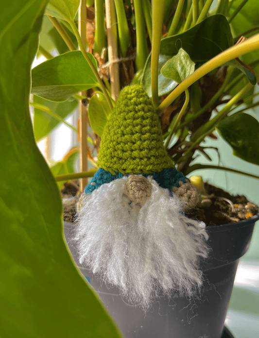 Handmade crochet gnome keychain male and female gonk bag charm whimsical cottagecore crochet accessory UK