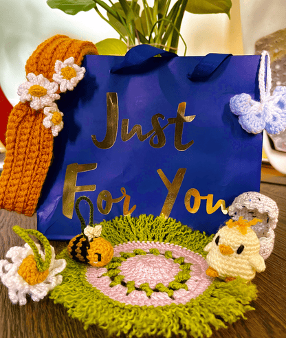 Handmade Seasonal Crochet Mystery Gift Box Spring Summer Autumn Winter Handmade Gift Box UK