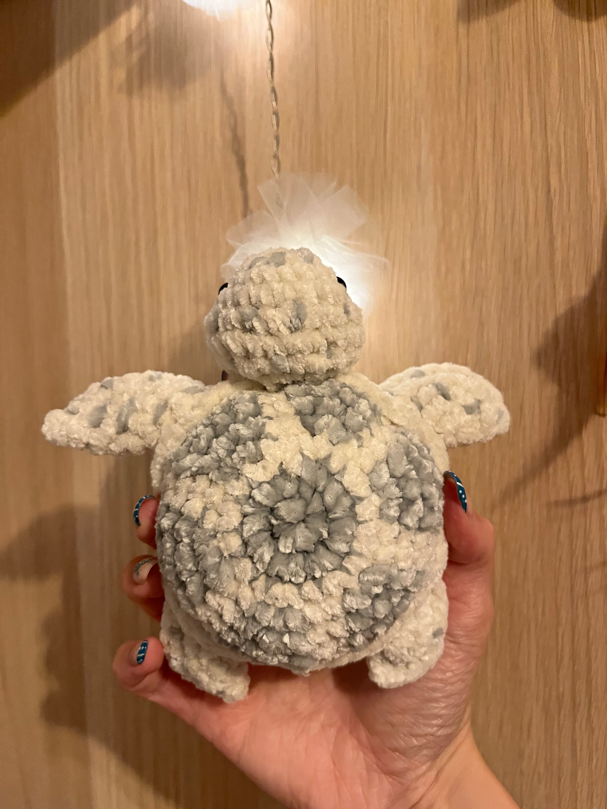 Large handmade crochet sea turtle plushie and ocean animal amigurumi by Crafted by Light