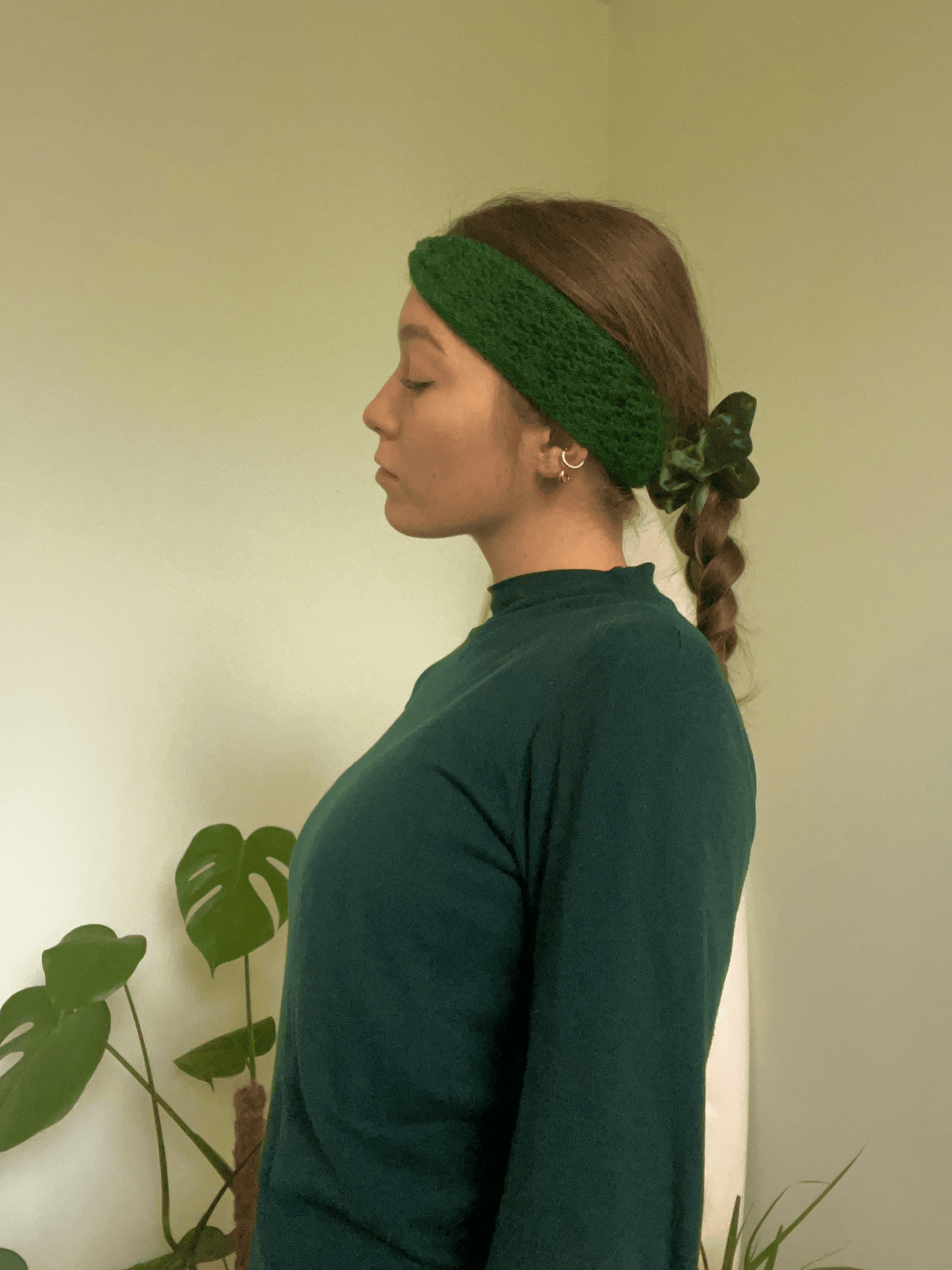 Slim handmade crochet headwarmer and minimalist winter headband, chic crochet headwear and lightweight autumn accessory