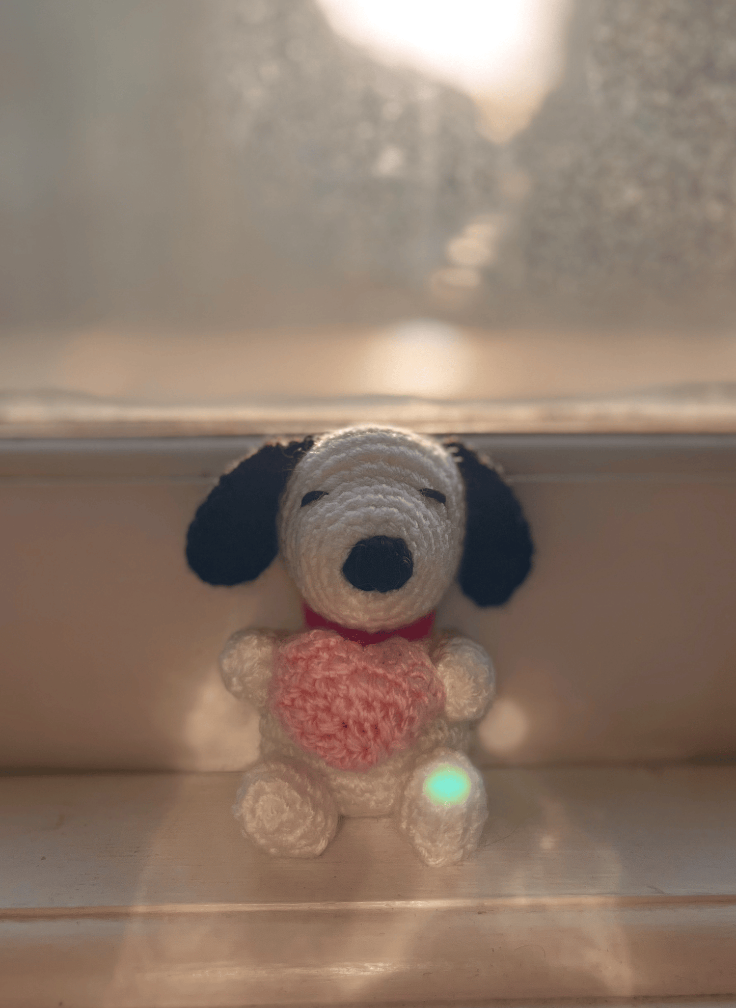 Crochet Snoopy and Peanuts keyring pair, cute handmade Valentine's Day accessories and matching couple gift