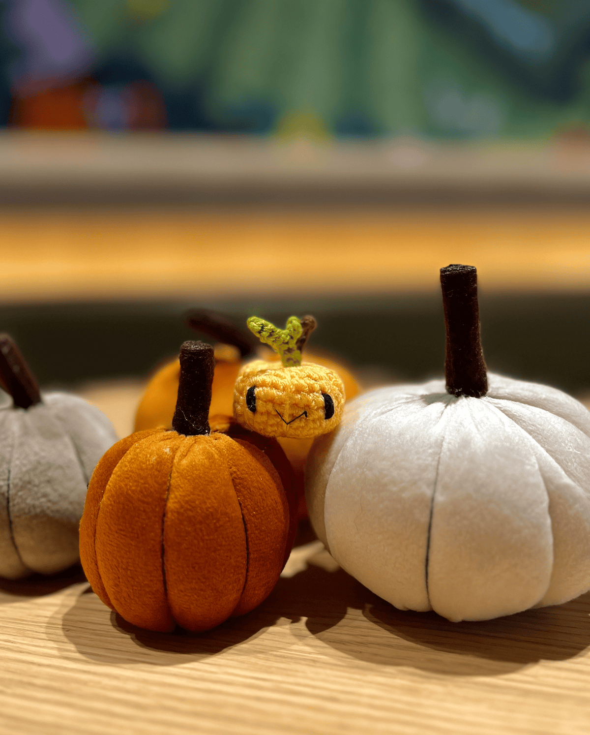 Cute handmade crochet pumpkin keychain emoji Halloween accessory pumpkin keyring spooky autumn bag charm UK