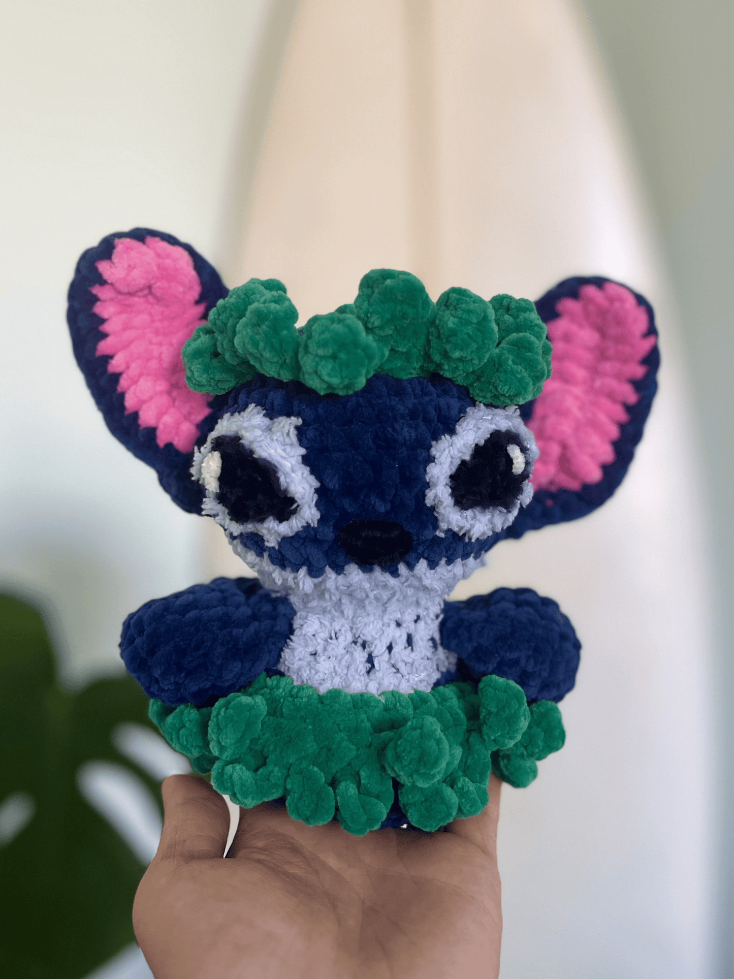 Handmade Stitch crochet plush toy inspired by Lilo & Stitch, cute Disney character amigurumi