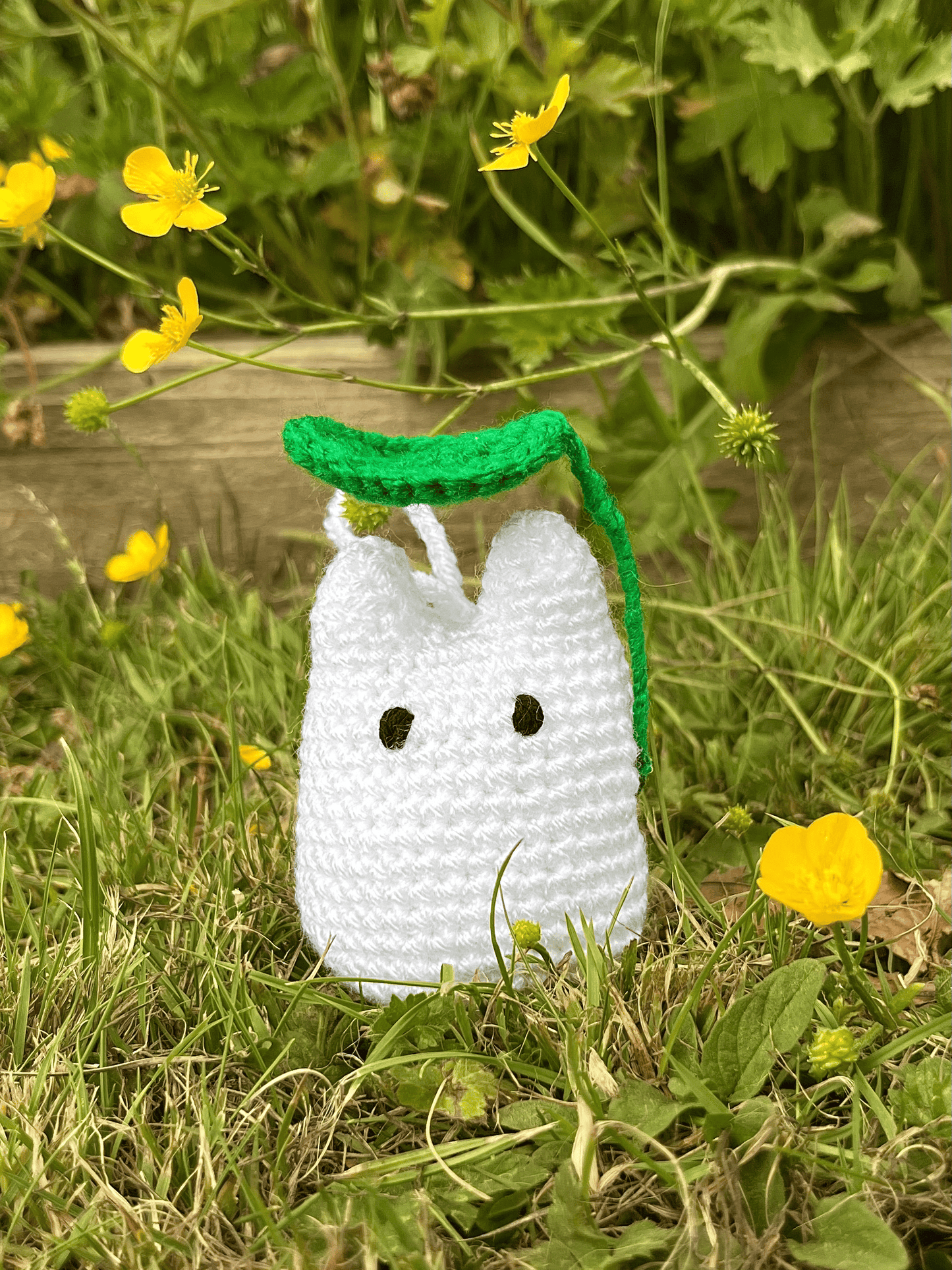 Small medium and large White Totoro keyrings, handmade crochet My Neighbour Totoro accessories
